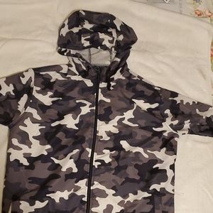 Snow camo windbreaker